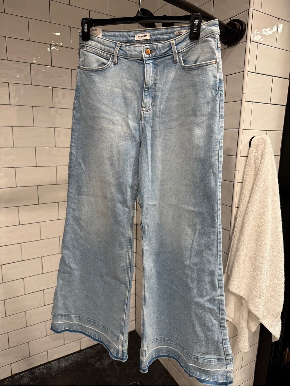 Wrangler Light Blue Flare Wide-Leg Jeans
